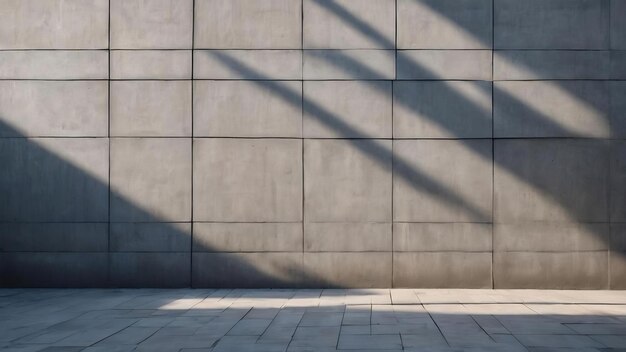 Abstracte achtergrond met vensterschaduw en zonlicht op een grijze betonnen muur