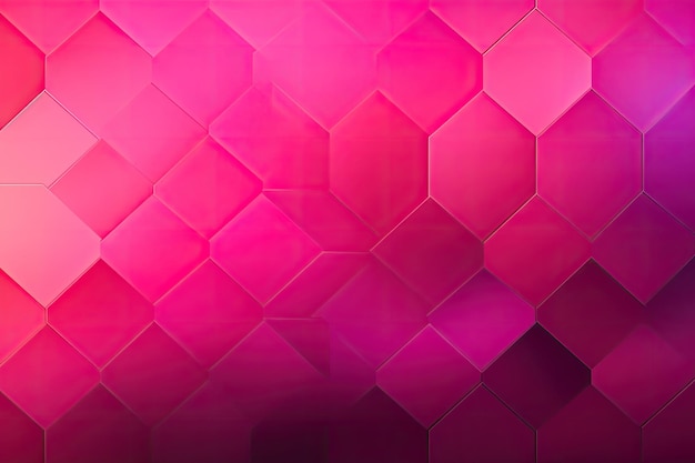 abstracte achtergrond met zeshoeken in roze en paarse kleuren voor ontwerp Magenta gradiënt geometrische achtergrond AI gegenereerd