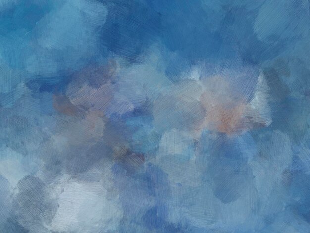 Abstracte achtergrond penseel olieverfschilderij canvas blauw