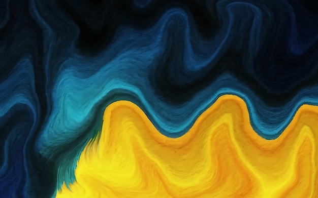 Abstracte achtergrond textureerde gele en blauwe kleur gemengde achtergrond Generatieve Ai