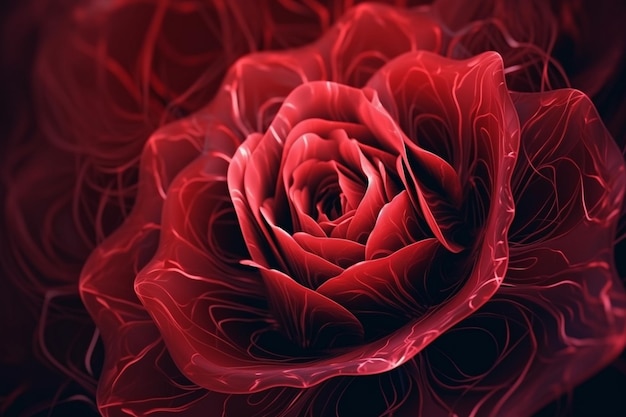 Abstracte achtergrond trippy rood roze bloem