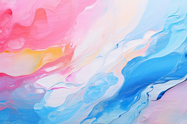 Abstracte achtergrond van acrylverf in blauwe roze en witte kleuren