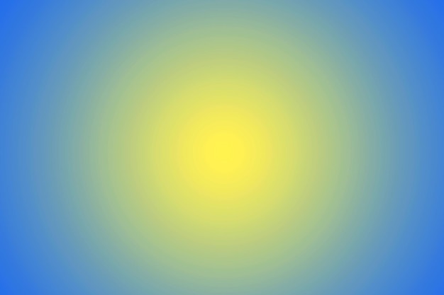 Abstracte achtergrond van blauwe en gele radiale straal met kleurovergang