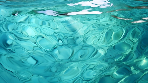 Abstracte achtergrond van blauwe waterspiegel met rimpelingen en golven