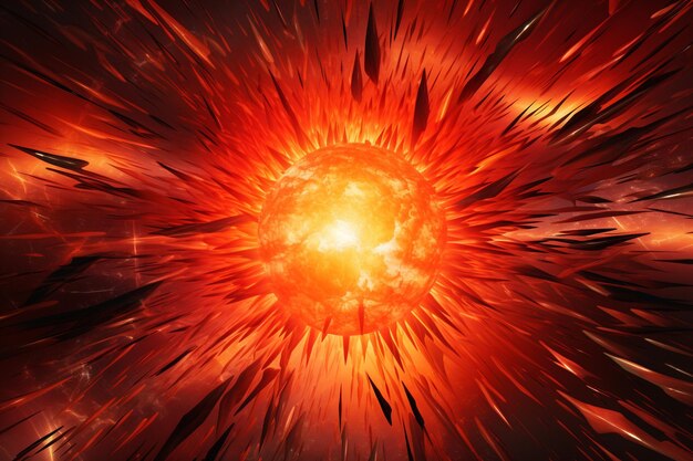 Abstracte achtergrond van de explosie van de zonneschot