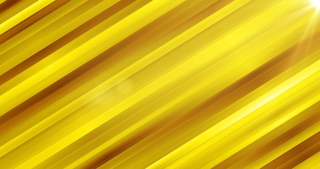 Abstracte achtergrond van diagonale metalen goudgele vloer metalen profielen iriserende stokken lijnen