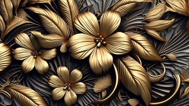 Foto abstracte achtergrond van florale metalen decoraties