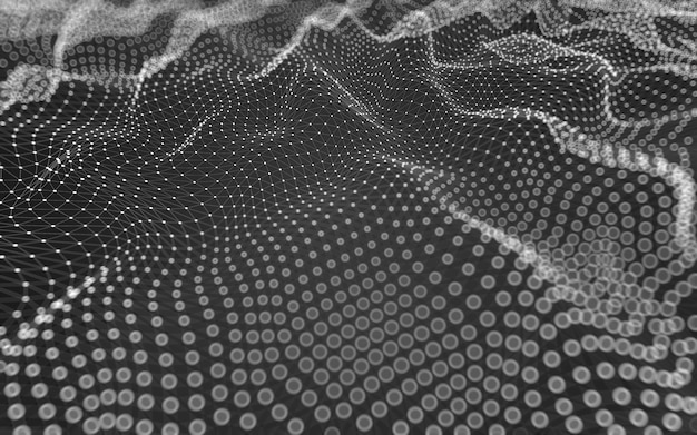 Foto abstracte achtergrond van moleculen technologie met vormen