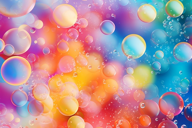 abstracte achtergrond van regenboog luchtbubbels veelkleurige achtergrond