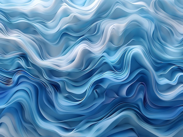 Abstracte achtergrond van stromende blauwe golven