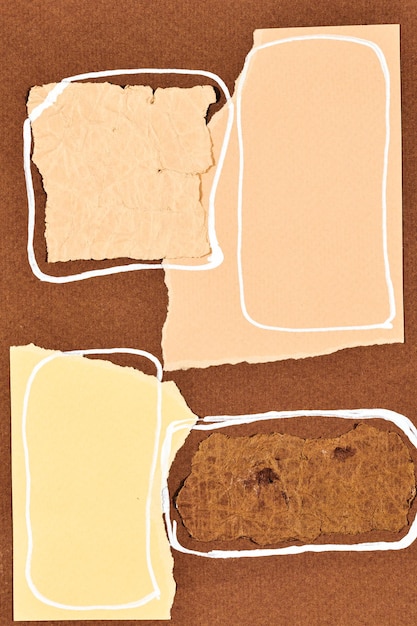 Abstracte achtergrond veelkleurige kunstcollage Creatief patroonontwerp voor print uitnodigingskaart briefkaart Tekening poster kleurrijk behang Bruine contrasterende kleuren