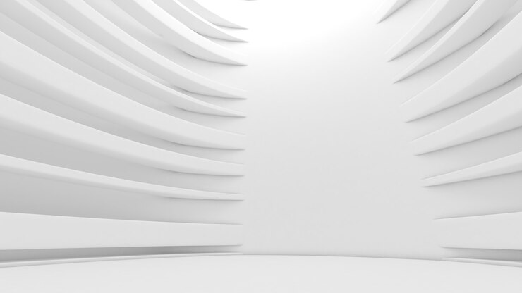 Abstracte achtergrond witte boogstructuur, 3D render