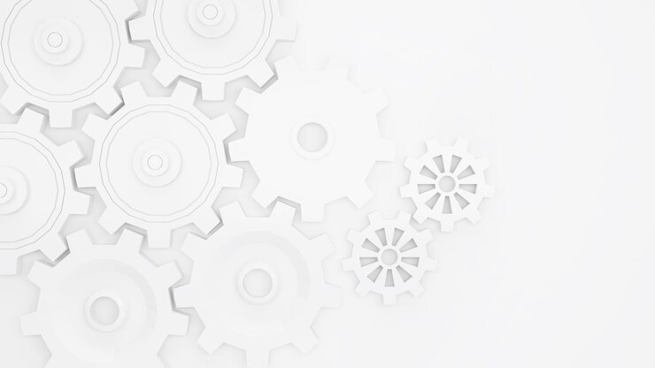 Abstracte achtergrond witte versnelling op witte achtergrondgedachte proces3D-rendering