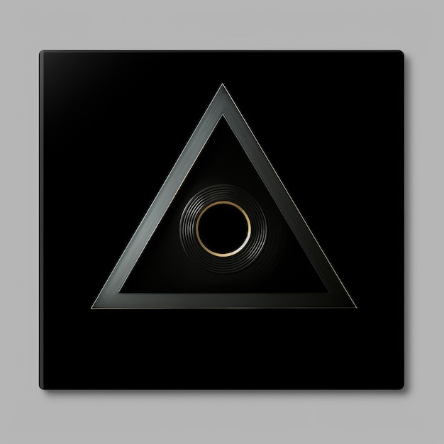 Foto abstracte albumhoes driehoek zwart
