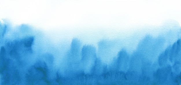 Abstracte aquarel achtergrond, handgeschilderde textuur, blauwe verfvlekken.