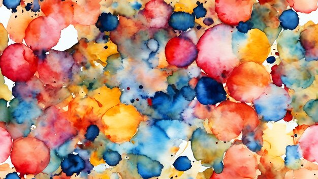 Foto abstracte aquarel achtergrond kleurrijke vlekken van aquarel verf op papier kleuren van de regenboog