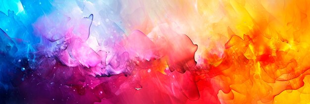 Foto abstracte aquarel achtergrond regenboogkleuren textuur van aquarelpapier generatieve ai