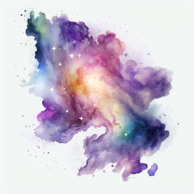 Abstracte aquarel galaxy achtergrond