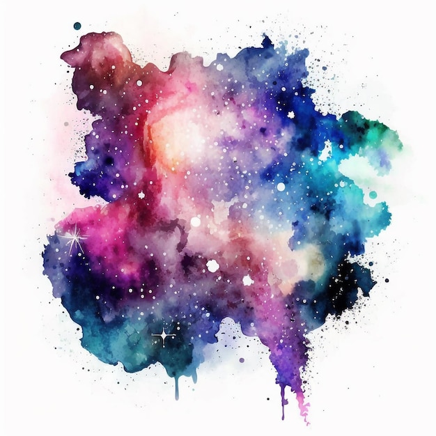 Abstracte aquarel galaxy achtergrond