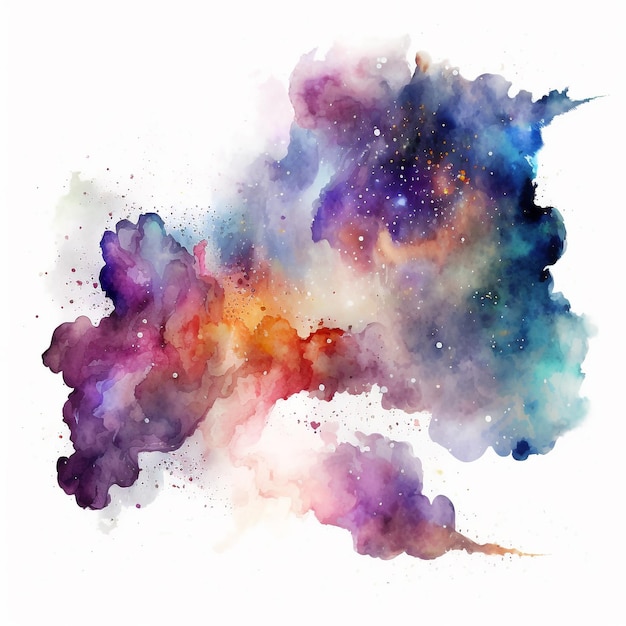 Abstracte aquarel galaxy achtergrond