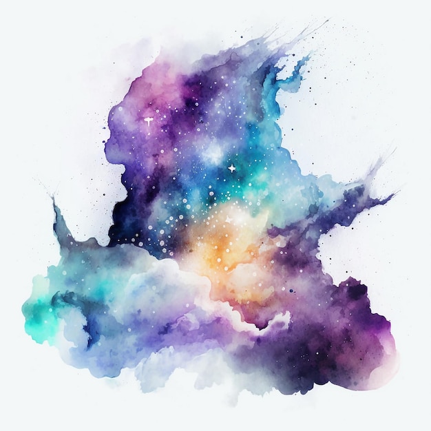 Abstracte aquarel galaxy achtergrond