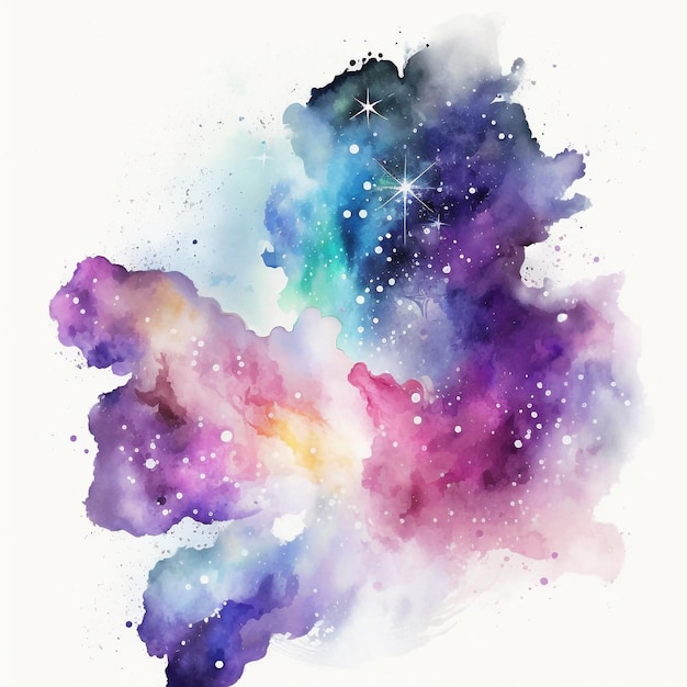 Abstracte aquarel galaxy achtergrond