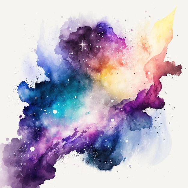 Abstracte aquarel galaxy achtergrond