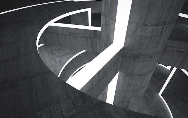 Abstracte architecturale minimalistische achtergrond Hedendaagse showroom Moderne betonnen tentoonstelling