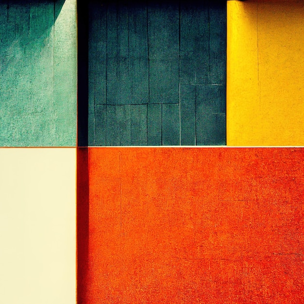 Abstracte Bauhaus-stijl achtergrond Trendy esthetische Bauhaus-architectuurontwerp Digitale kunst