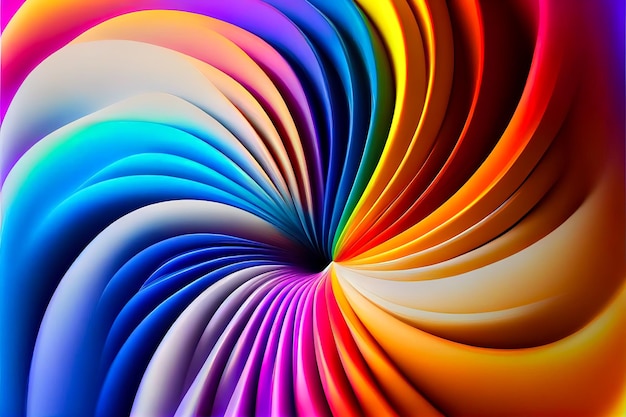 Abstracte behangwerveling van kleurrijke verf Generatieve AI