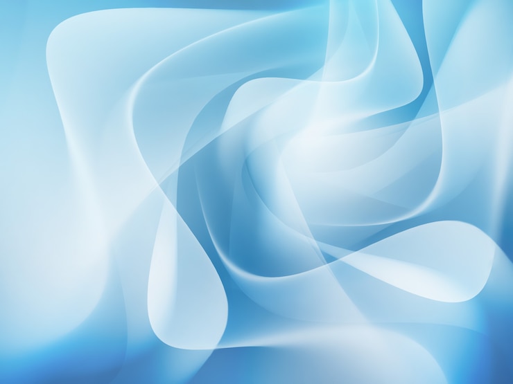 Foto abstracte blauwe achtergrond met gladde glanzende lijnen