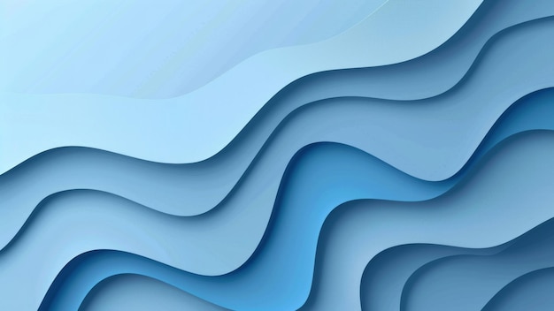 Abstracte blauwe achtergrond met golvende lijnen en schaduw