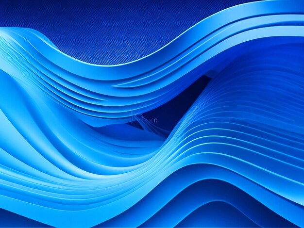 Abstracte blauwe achtergrond met vloeiende lijnen dynamische golven