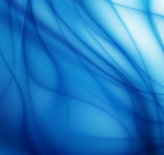 Abstracte blauwe achtergrond met vloeiende lijnen