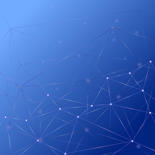 abstracte blauwe achtergrond technologie digitale netwerklijnen