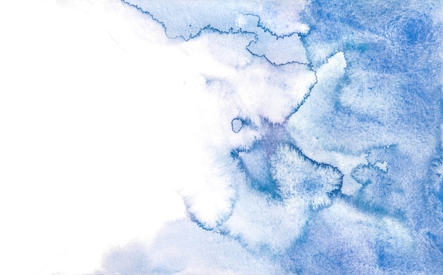 Abstracte blauwe aquarel achtergronden, hand verf op papier.