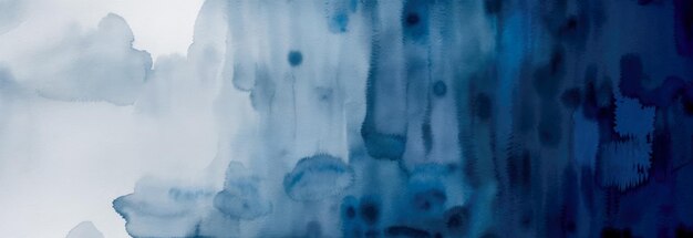 Foto abstracte blauwe aquarel verf achtergrond door gradiënt diepe blauwe kleur met vloeibare vloeistof grunge textuur voor achtergrond banner