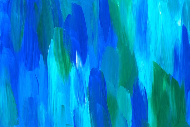 Abstracte blauwe en groene kunst schilderij achtergrondstructuur