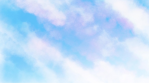 Abstracte blauwe en paarse aquarel achtergrondstructuur Wolken en lucht schilderij