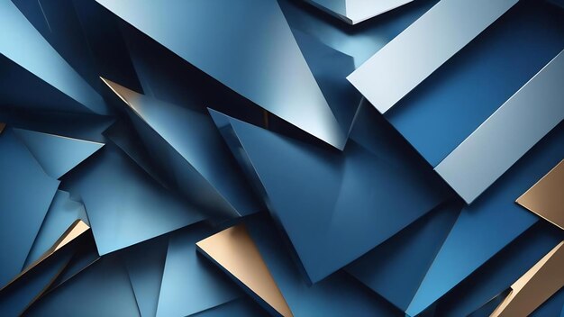Foto abstracte blauwe geometrische dynamische vorm metalen lagen subtiele achtergrond illustratie