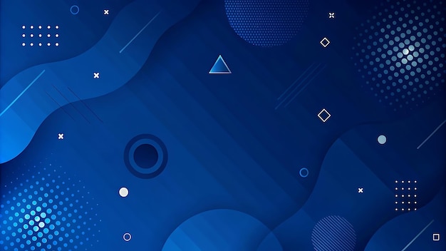 Abstracte blauwe gradiënt geometrische vormen compositie achtergrond voor banners posters behang