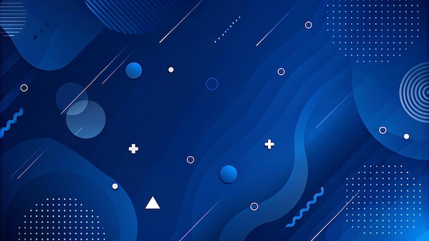 Abstracte blauwe gradiënt geometrische vormen compositie achtergrond voor banners posters behang