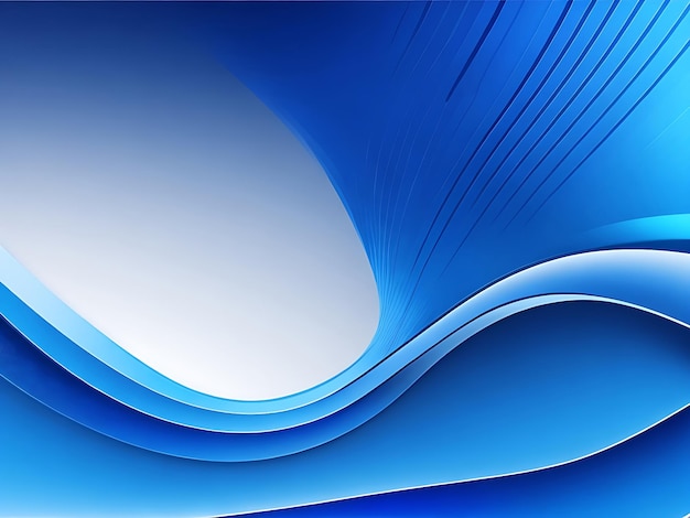 Abstracte blauwe kromme lijn met vloeiende golven achtergrond gegenereerd door ai