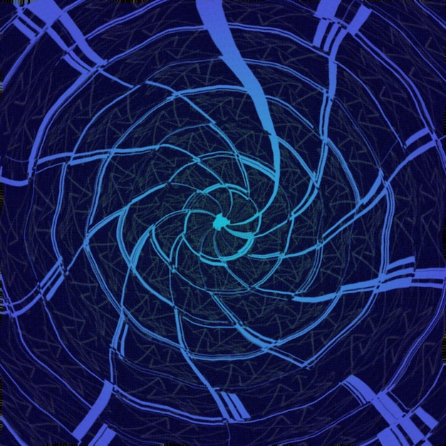 abstracte blauwe spiraal op een donkere achtergrond