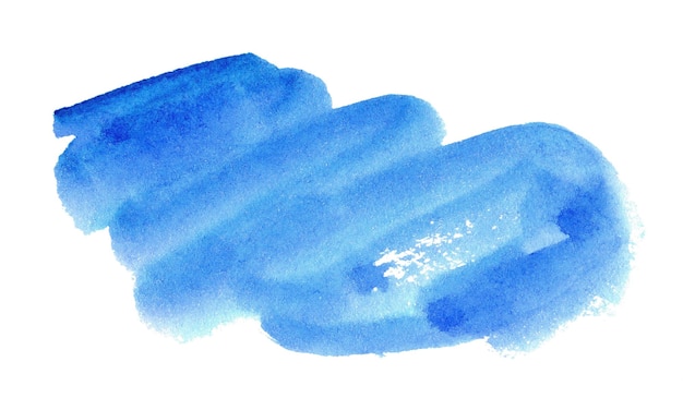 Abstracte blauwe waterverfvorm als achtergrond die op wit wordt geïsoleerd. aquarel illustraties voor uw ontwerp