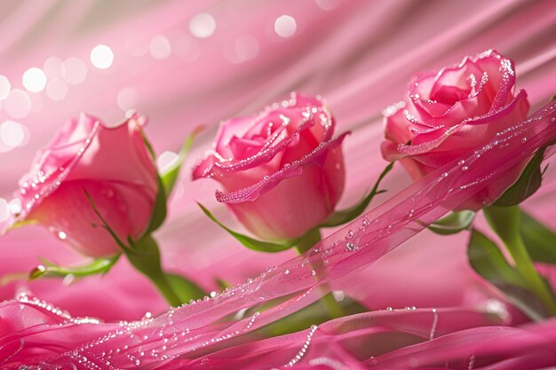Abstracte bloemrijke achtergrond met roze rozen