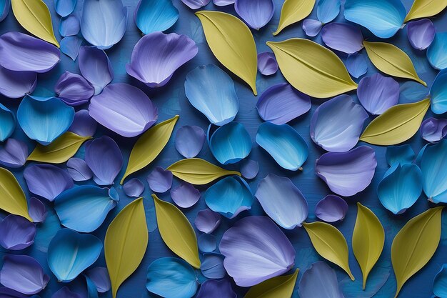 Abstracte Bluebell Inspiratie Kleurrijke gestructureerde kunstwerken
