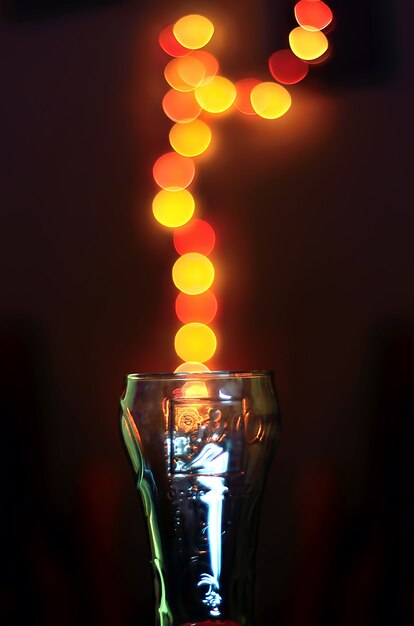 Abstracte bokeh met glas