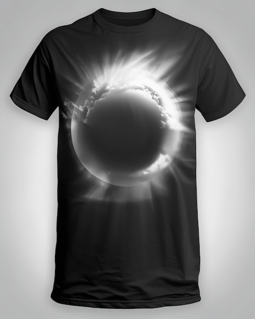 Foto abstracte cirkels t-shirt in het midden