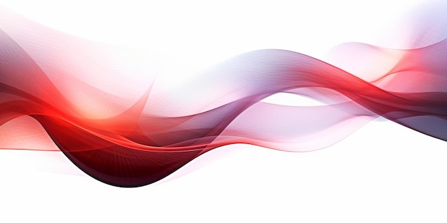 Abstracte compositie van rode golfvormen tegen een witte digitale achtergrond die een visueel boeiende weergave creëert die levendige kleuren combineert met een digitale esthetiek Generative Ai
